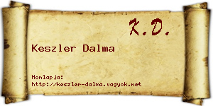Keszler Dalma névjegykártya